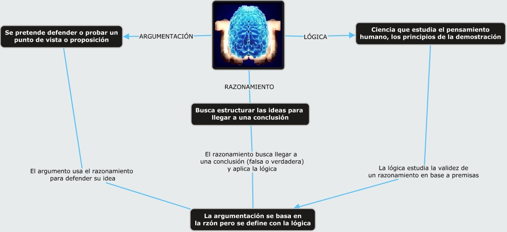 DIAGRAMA MENTAL RELACIÓN LÓGICA, RAZÓN Y ARGUMENTO- Maria de los Angeles  Ramirez Osorio